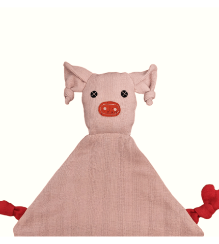 Schmusetuch Mathias, gleicht einem Ferkel.