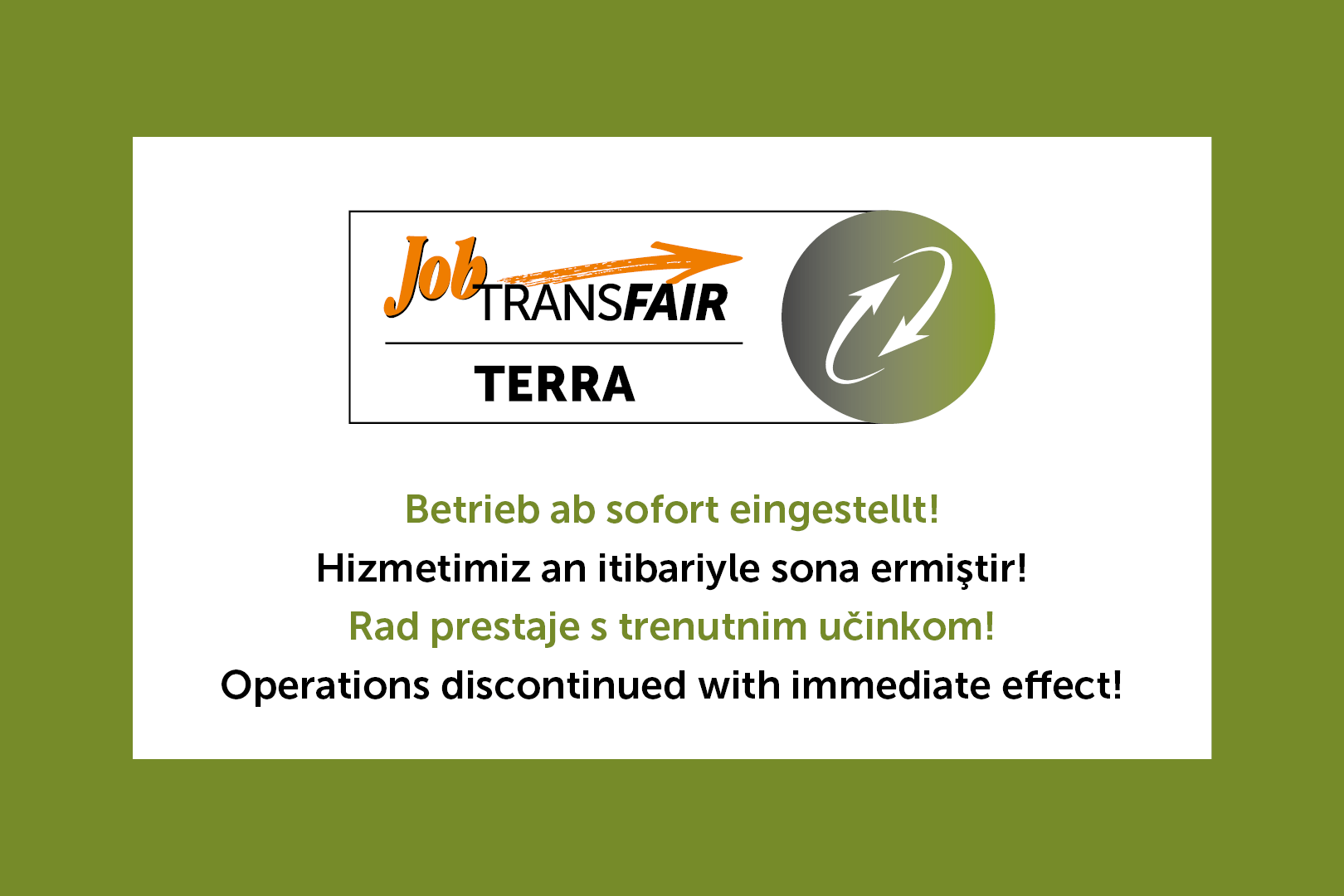 TERRA - Betrieb eingestellt.