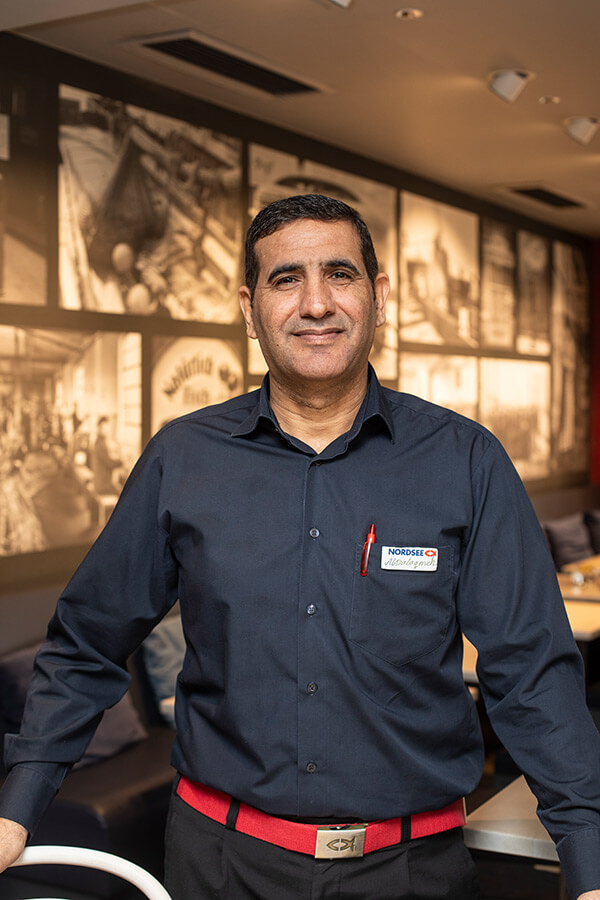 Mahmoud Al Dalaqmeh in der Nordseefiliale.
