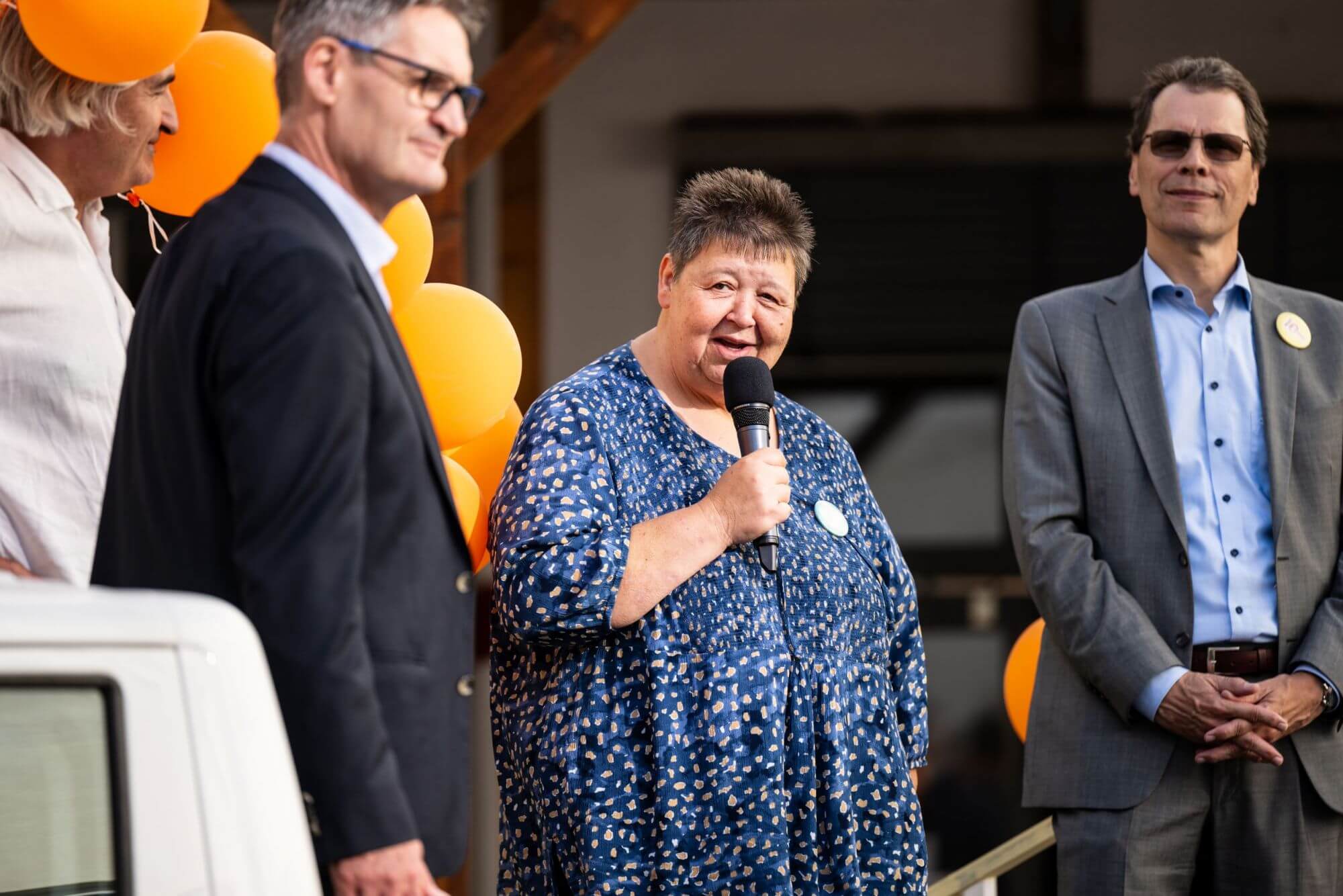 Bettina Schachinger hielt eine Ansprache beim Jubiläumsfest der KÜMMEREI.