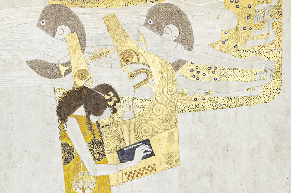 Ausschnitt aus dem berühmten Beethovenfries in der Wiener Secession.